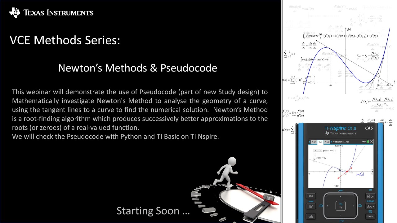 VCE Methods Series - Newton's Method and Pseudocode