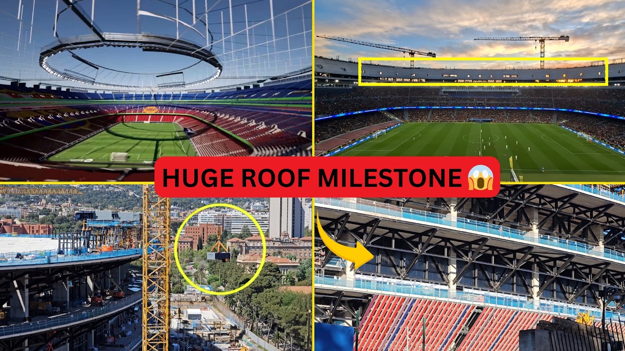 Camp Nou Renovation Update 😱 Construction in Full Swing + Roof Completion 2027 Confirmed!
