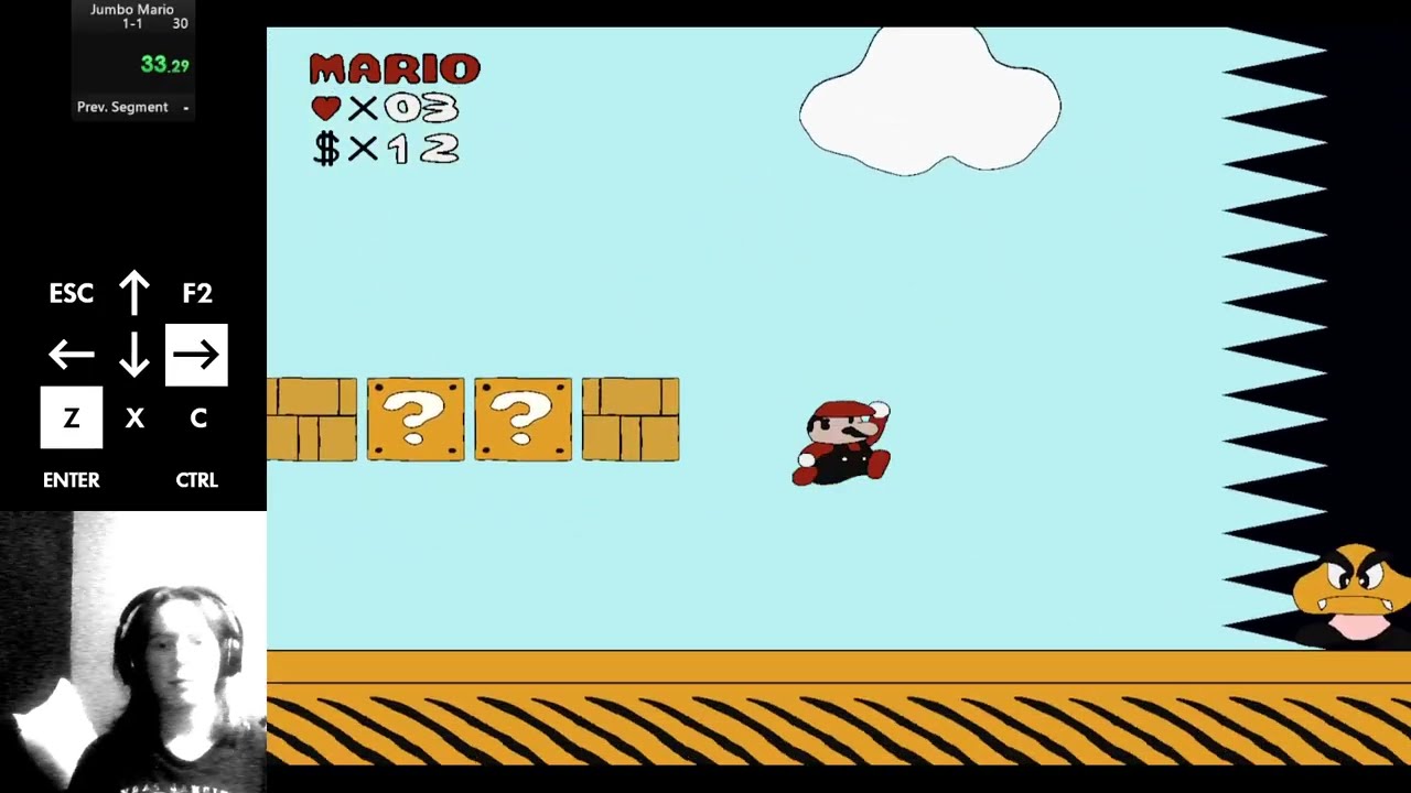 Jumbo Mario Demo - 1-1 in 38.31