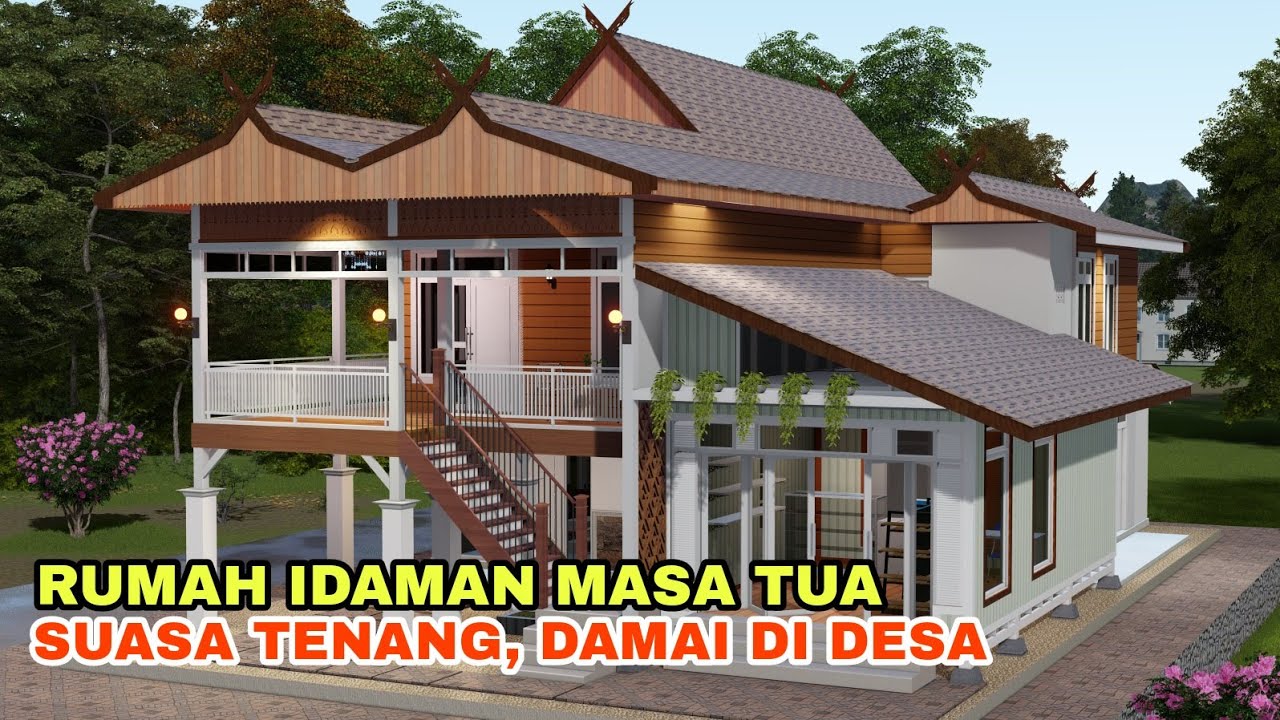 Indah dan cantik, Desain rumah Panggung modern 7x16m//Owner Bpk Hamsah From Kalimantan