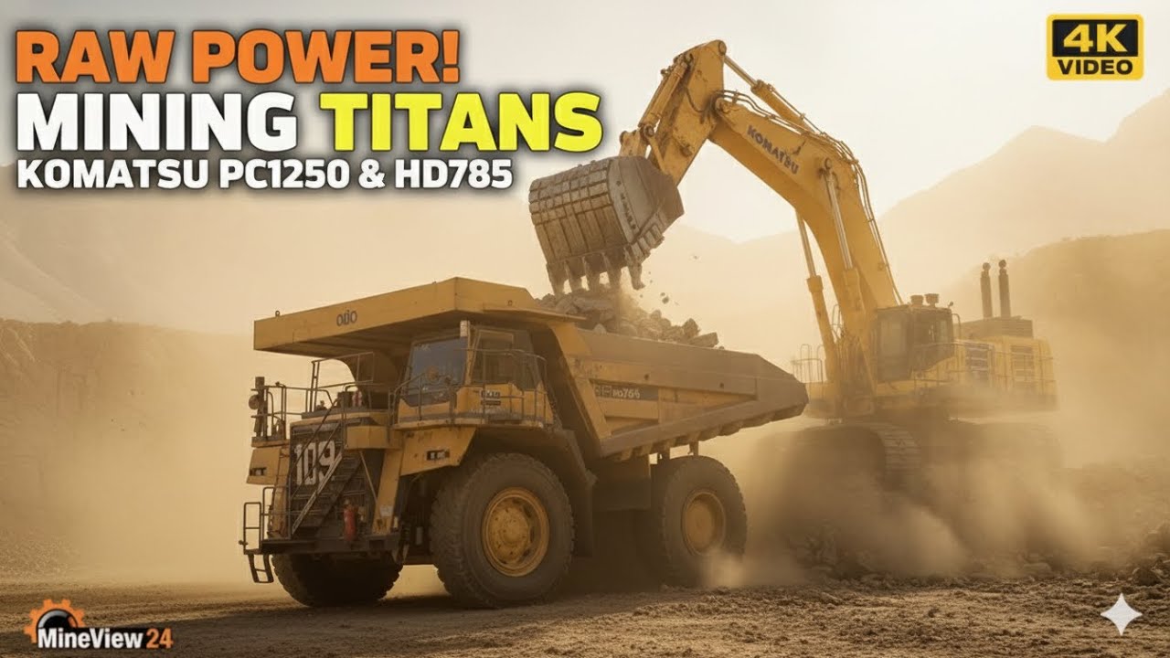 4K Massive Mining Power: Komatsu PC1250 Excavator Loading HD785 Dump Trucks | HEAVY EQUIPMENT ACTION