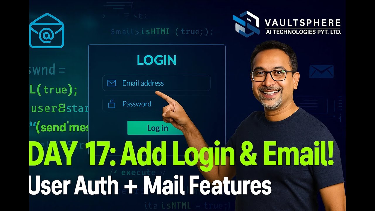 Day 17 - Add Login, Registration & Email Features | Auth System for Task Manager App 🔐📧