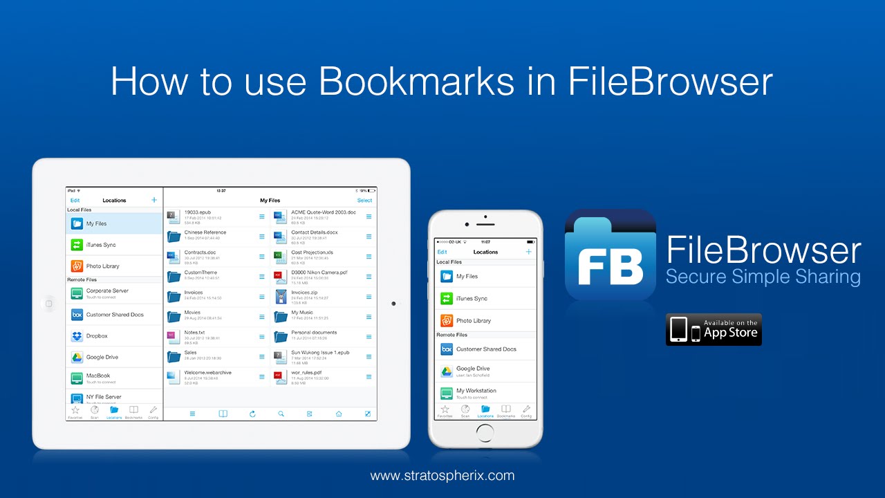 How to use Bookmarks in FileBrowser