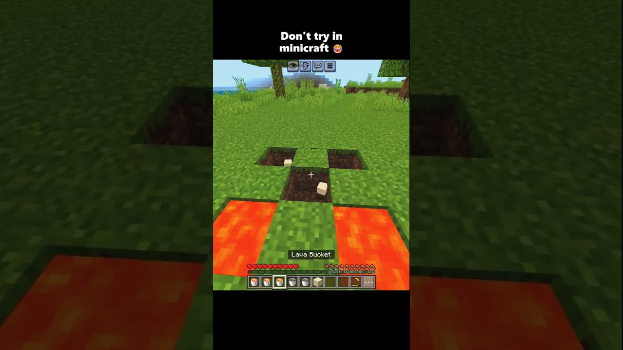 Don't try in minicraft 😅 (もういいよ) 