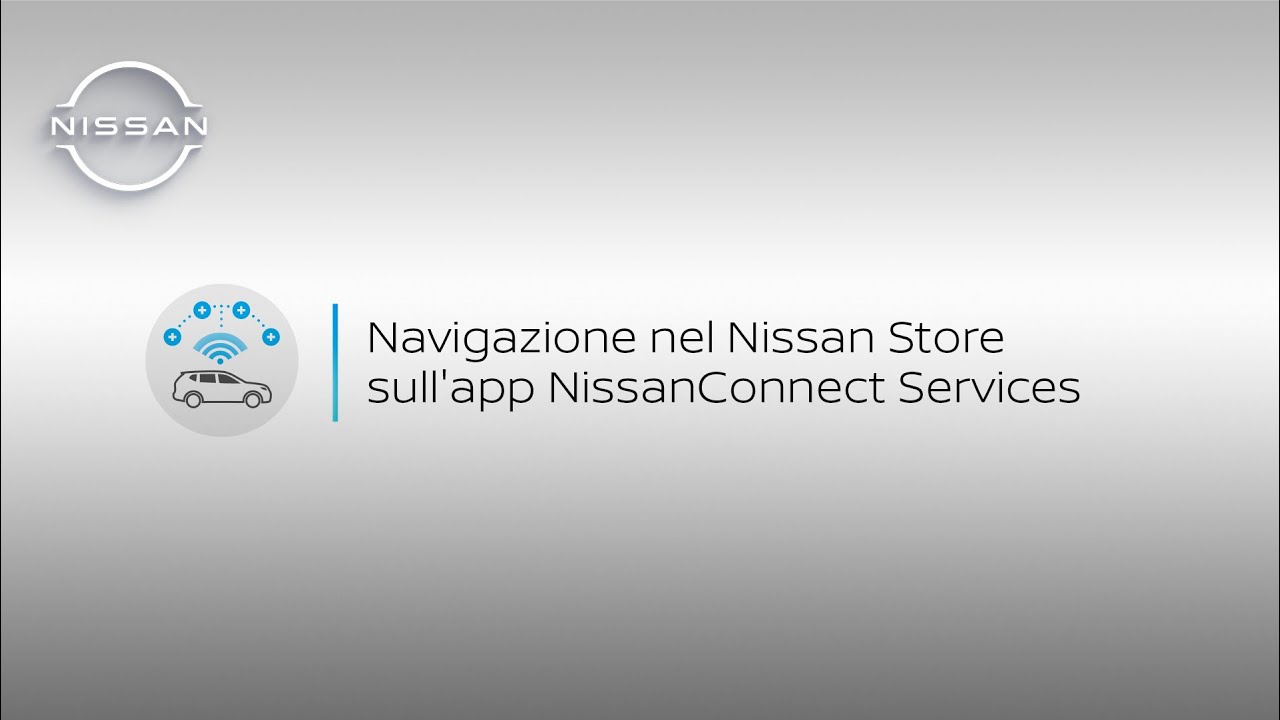 Navigare nel Nissan Store con l'app NissanConnect Services