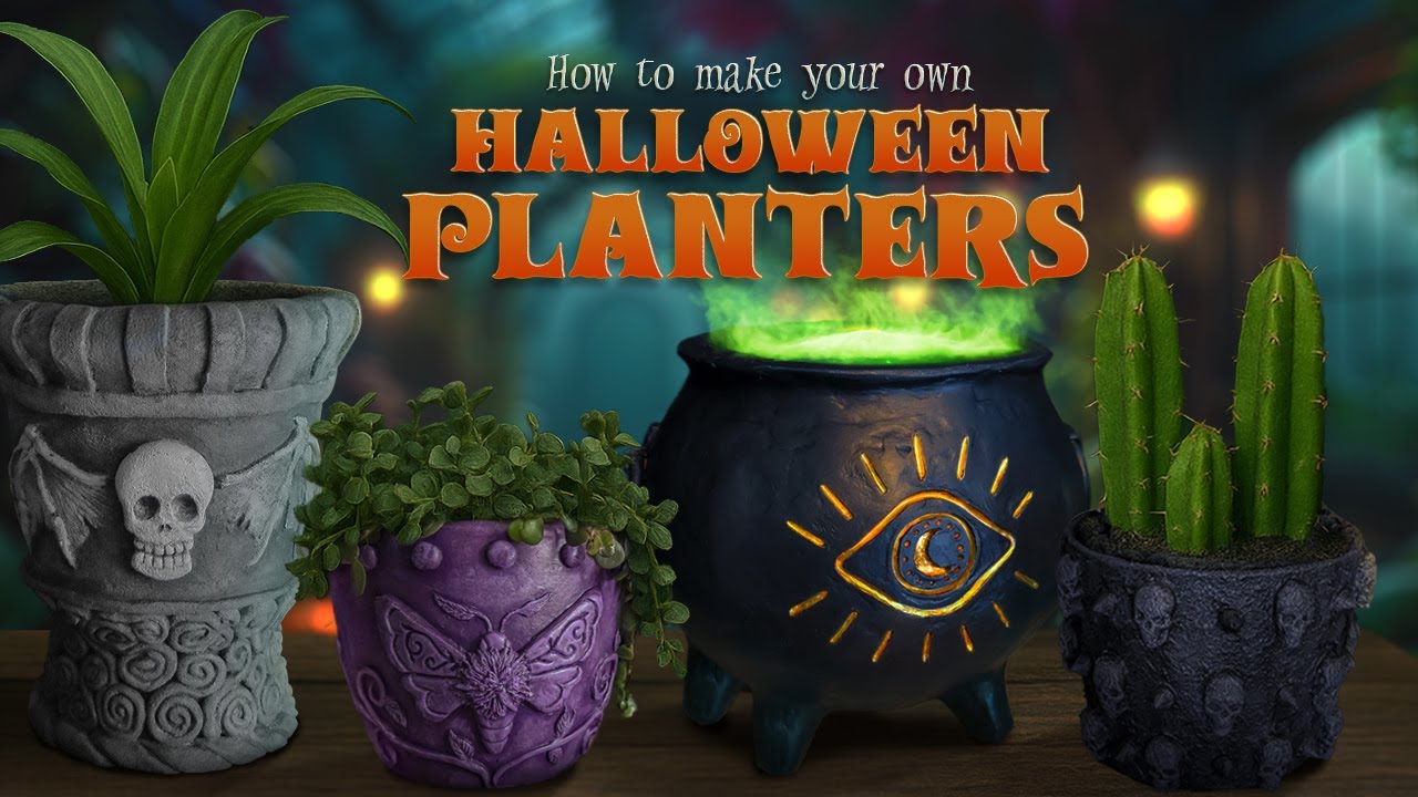 How to DIY Your Own SPOOKtacular Halloween Planters at Home!
