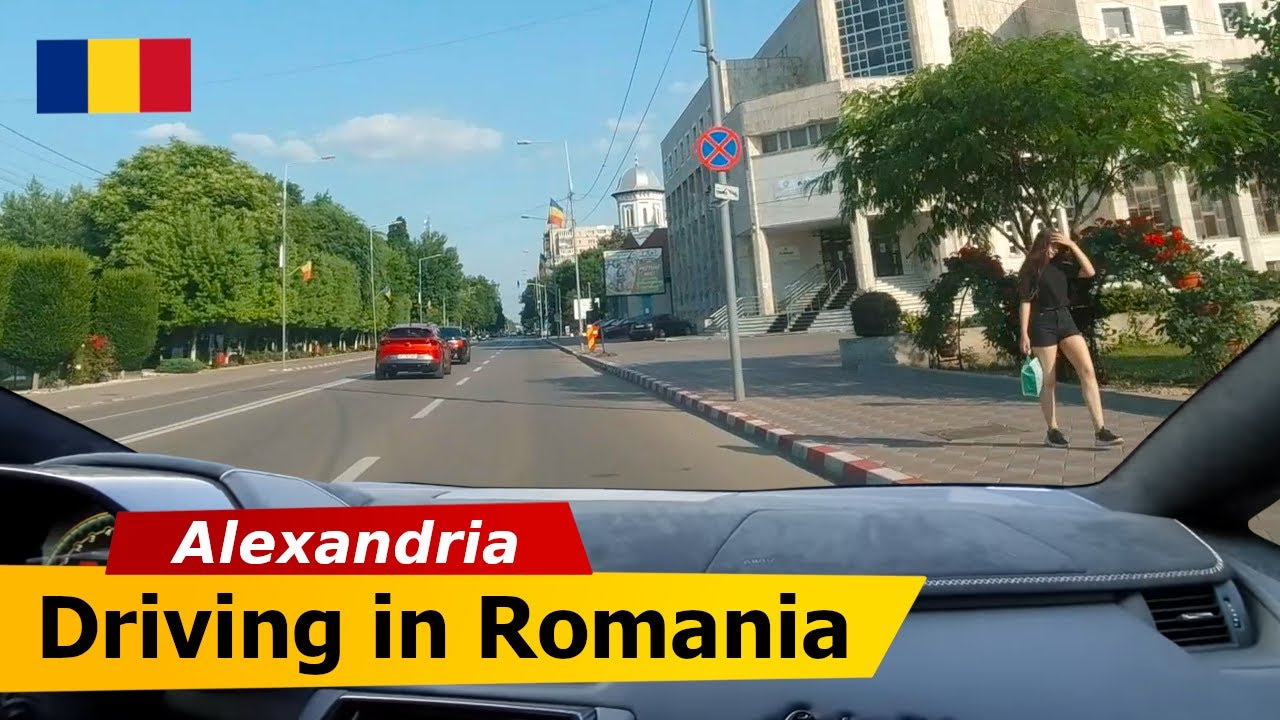 🔴 Romania • Alexandria, Teleorman • Driving in Alexandria • Strada Dunarii, Strada Bucuresti
