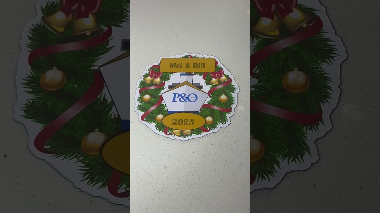 P&O Christmas Cruise Cabin Door Magnet 
