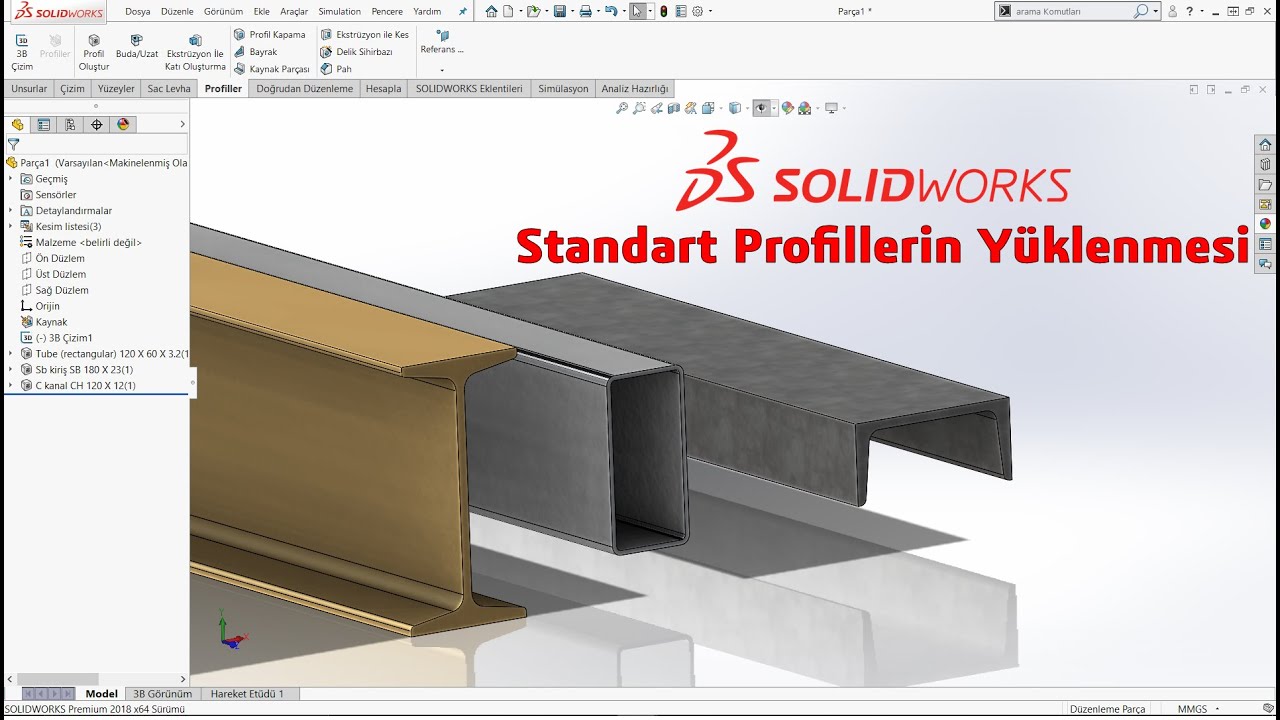 SolidWorks Standart Profillerin Yüklenmesi