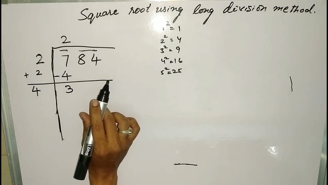 how to find square root using long division method