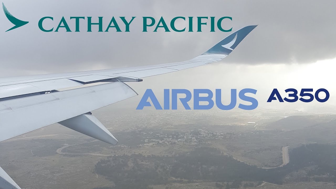 Cathay Pacific A350-941 Morning Landing at Israel Tel Aviv Ben Gurion Airport