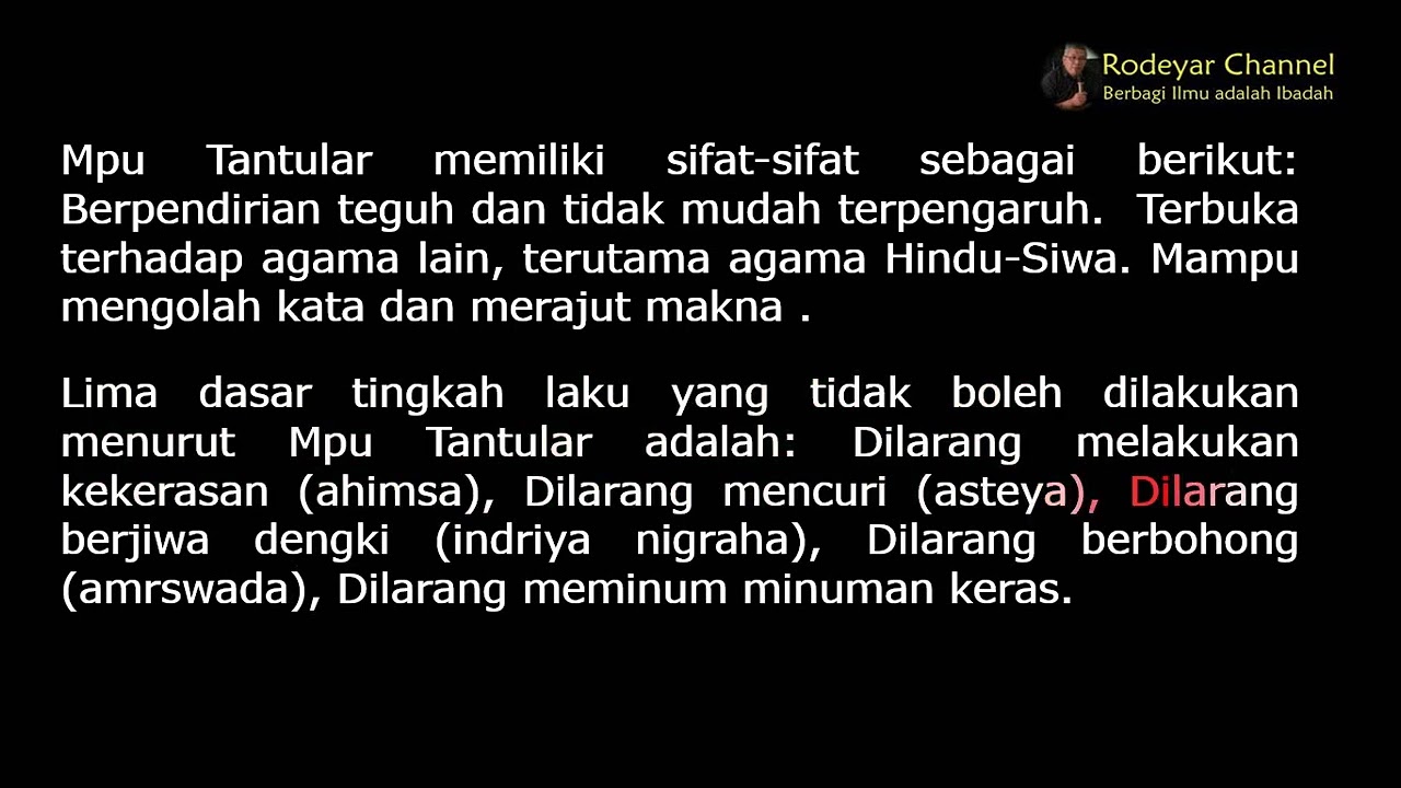 Kharakter Mpu Tantular 2025