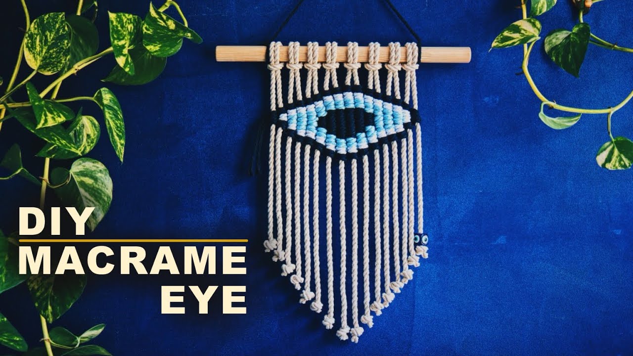 DIY: Small macrame Wall hanging MACRAME EYE 🧿 / Macrame Art