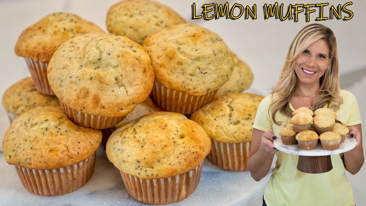 Greek Yogurt Lemon Poppyseed Muffins