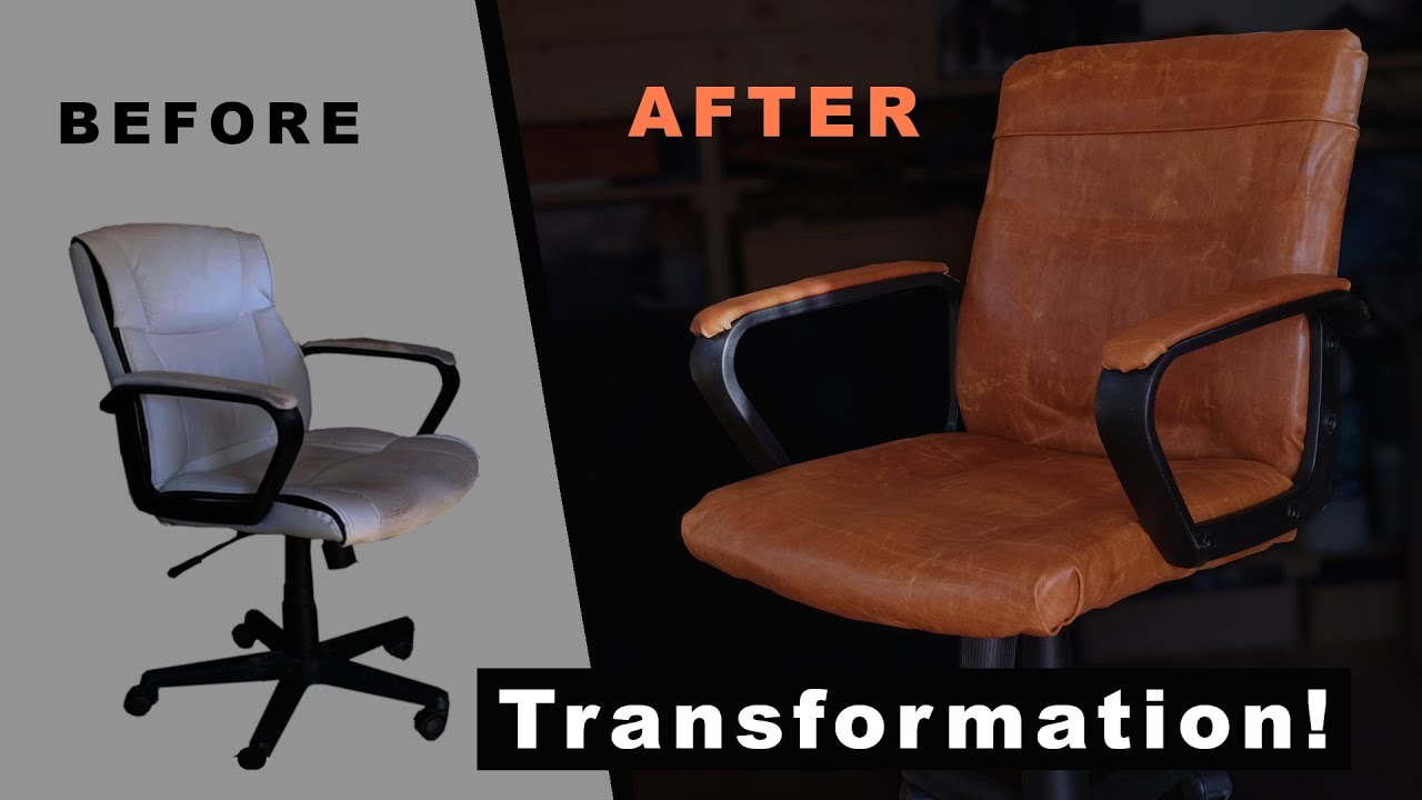 Transforming an Old Office Chair with Leather: How to Reupholster Old Furniture (Step-by-Step)
