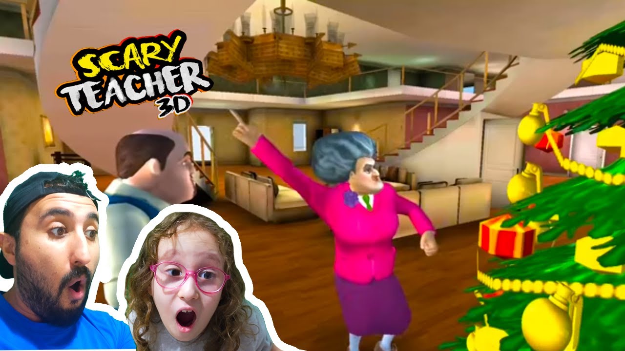 KIZGIN DELİ ÖĞRETMENİN YILBAŞI AĞACI PATLADI MAHVOLDU 😱 SCARY TEACHER 3D - BAHAR BANU ALYA OYUNA GEL