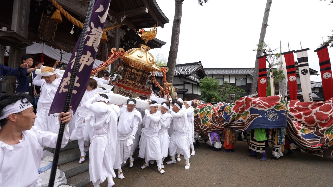 大根布 小濱神社秋季祭礼 2/5(宮出＆町内渡御)  2023/10/15(日), 石川県内灘町大根布