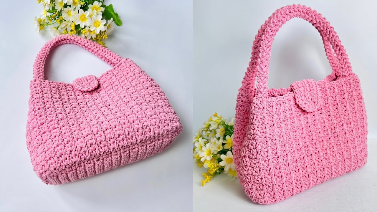Crochet Bag 🌸 Móc mẫu túi xách tay đi tiệc siêu xinh ❤️