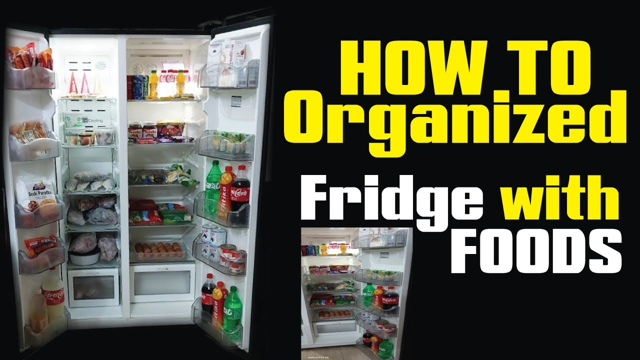 Fridge organized Idea | Fridge Decoration Idea !!!! Side By Side Fridge Inside View