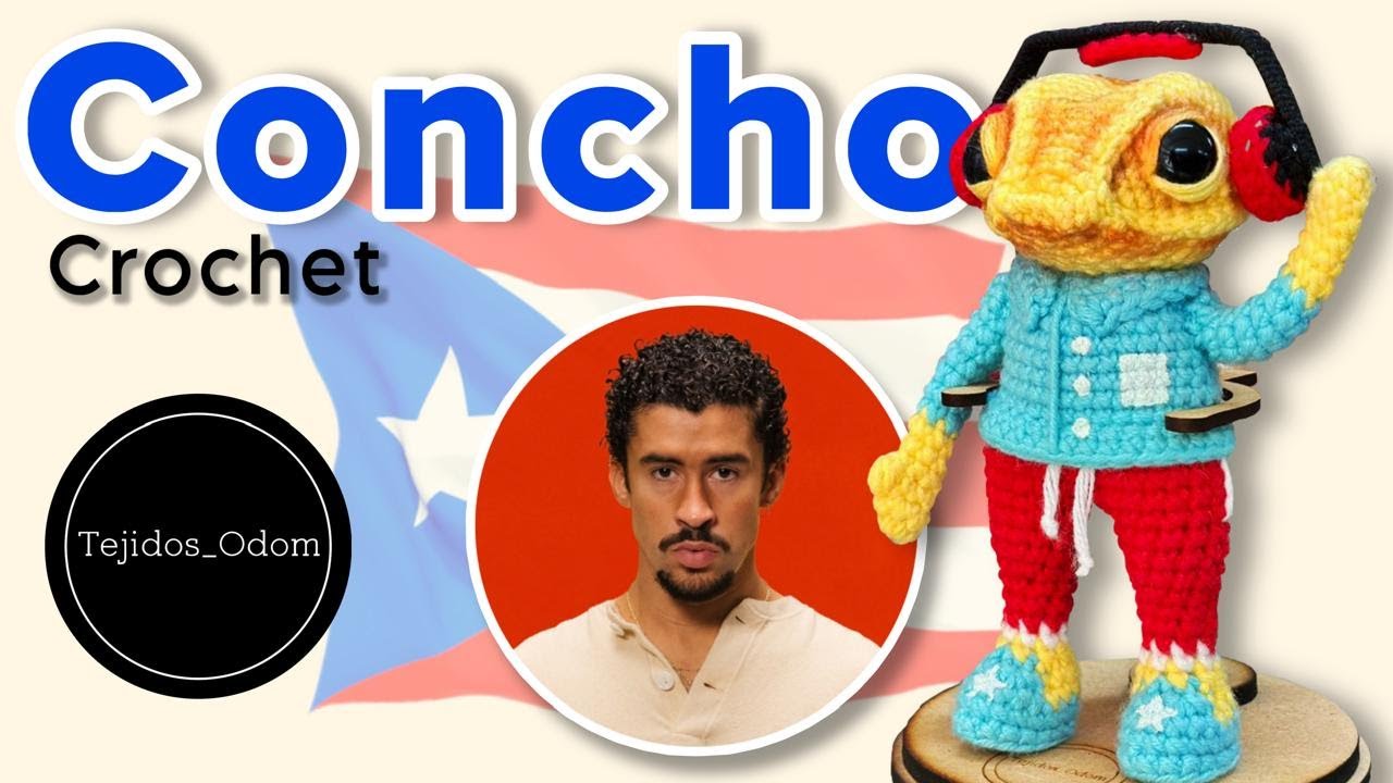 CONCHO Bad Bunny Amigurumi: CROCHET por @el.tejedor  de Confianza.🇵🇷🧶❤️