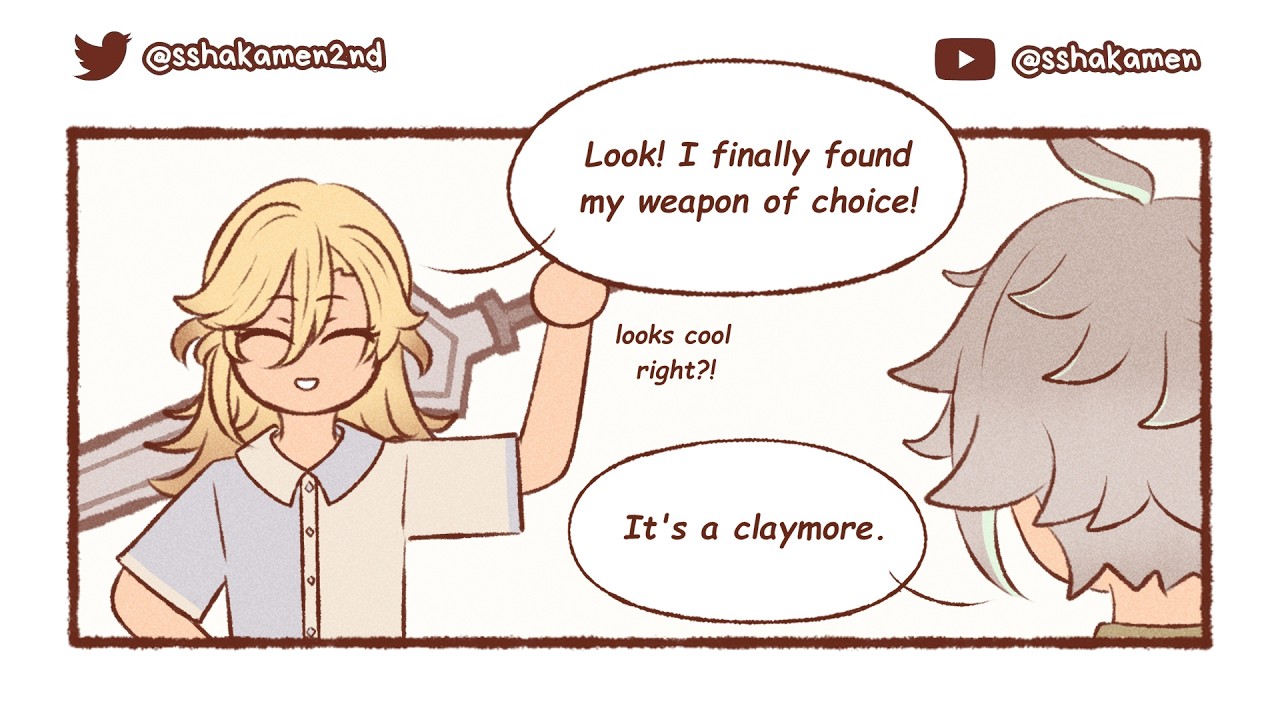 kaveh's claymore lore (haikaveh) [GENSHIN IMPACT - COMIC MEME]
