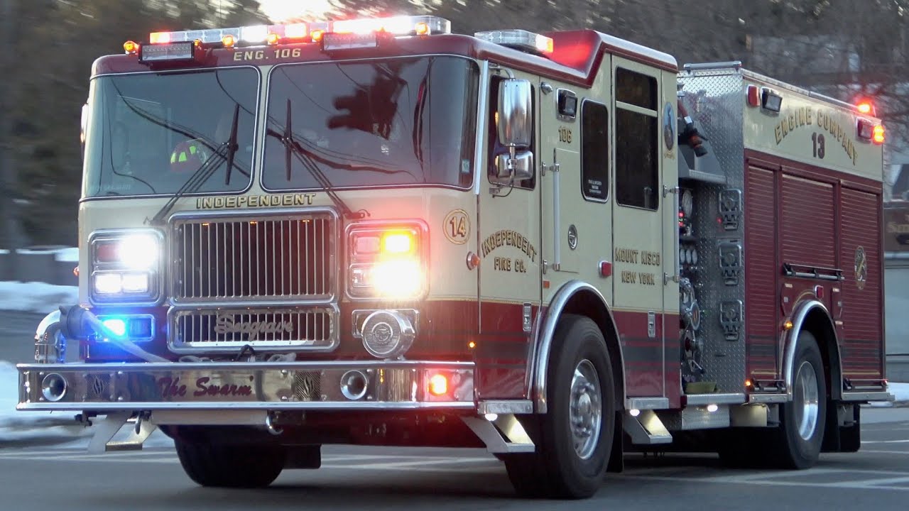 Mount Kisco FD Engine 106, Car 2282, Tower Ladder 14, & Rescue 31 Responding