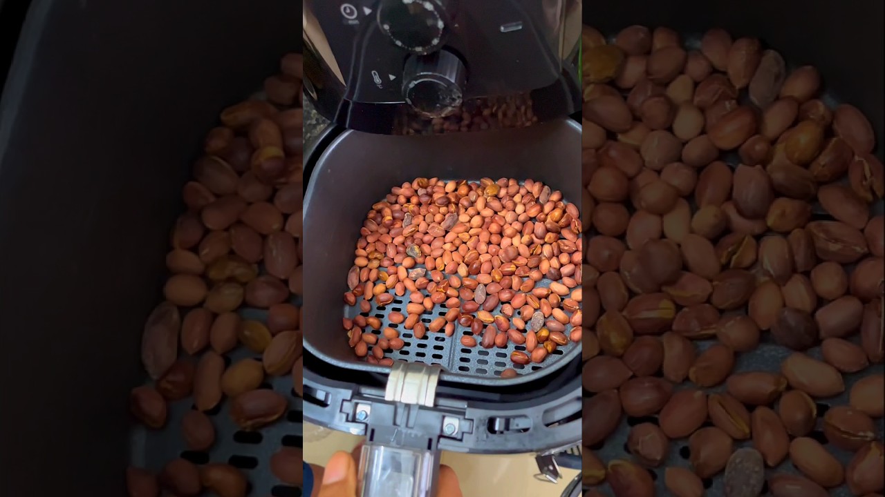 Crispy Air Fryer Roasted Peanuts in 10 Minutes Easy Healthy  Snack Recipe ✨ #peanut #airfryer