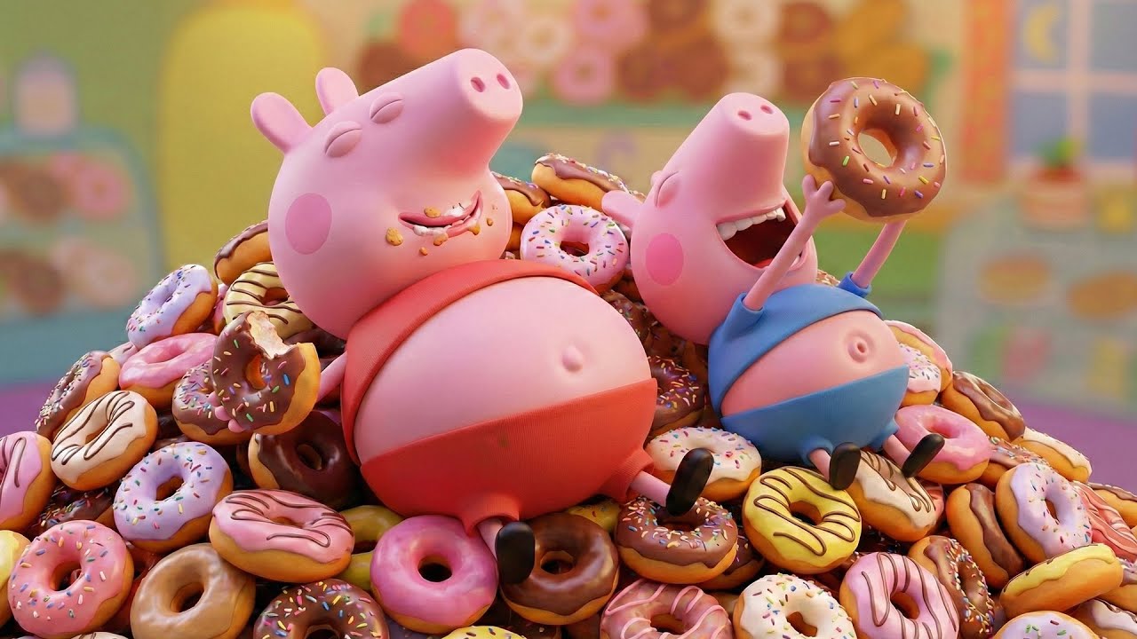 Peppa Pig and George's Donut Adventure 🍩 | Sweet Overload! 🐷 | Peppa Pig Funny Animation