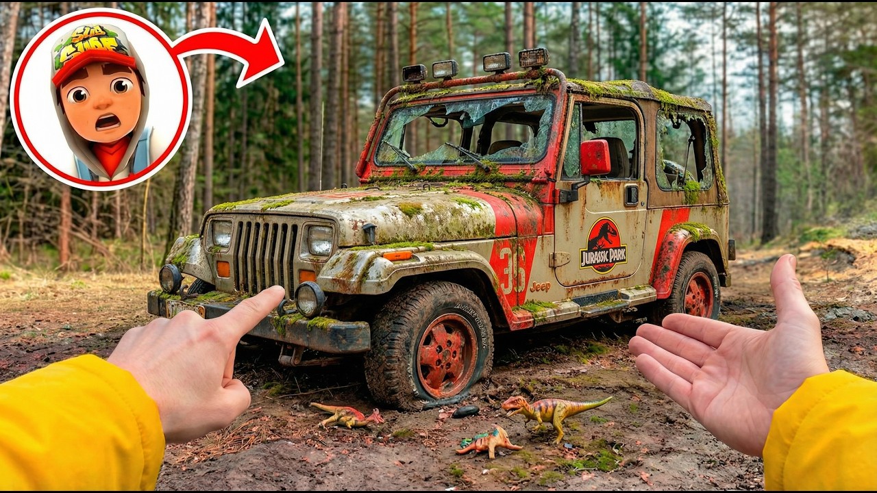 Starting the Abandoned JURASSIC PARK Jeep Deep in the Woods | POV First Drive in 30 Years