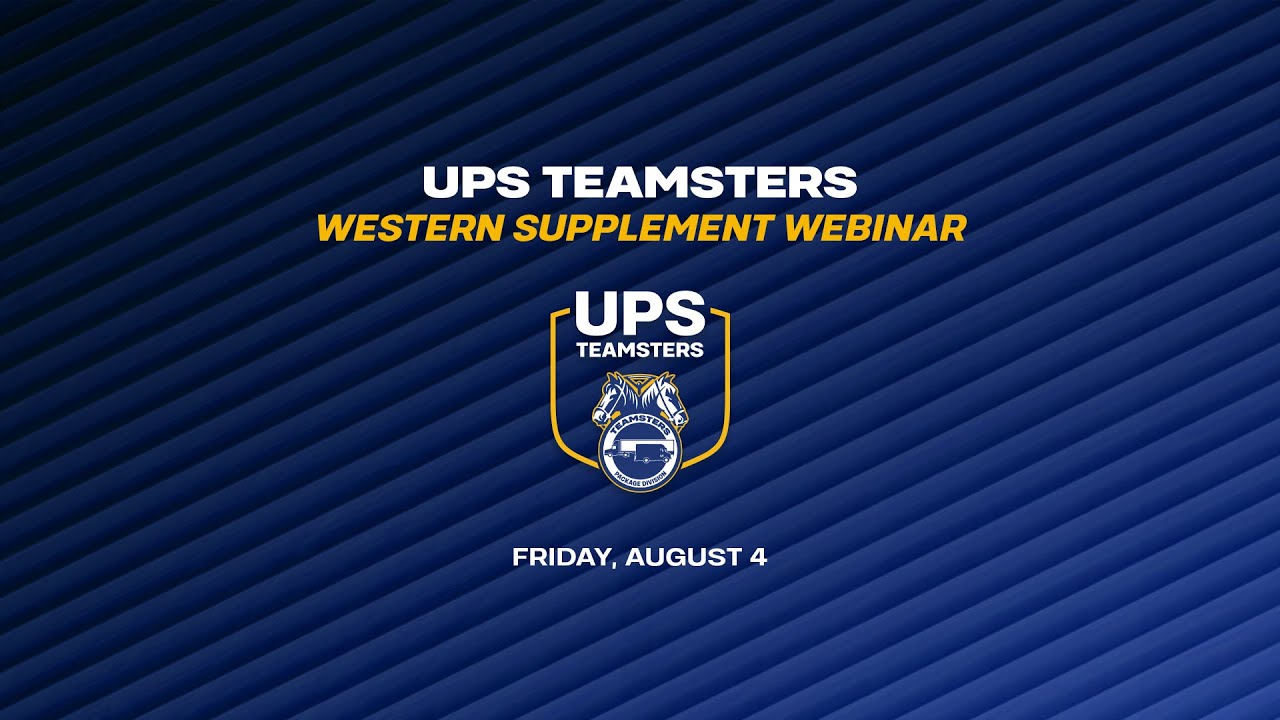 UPS Teamsters Western Conference Webinar