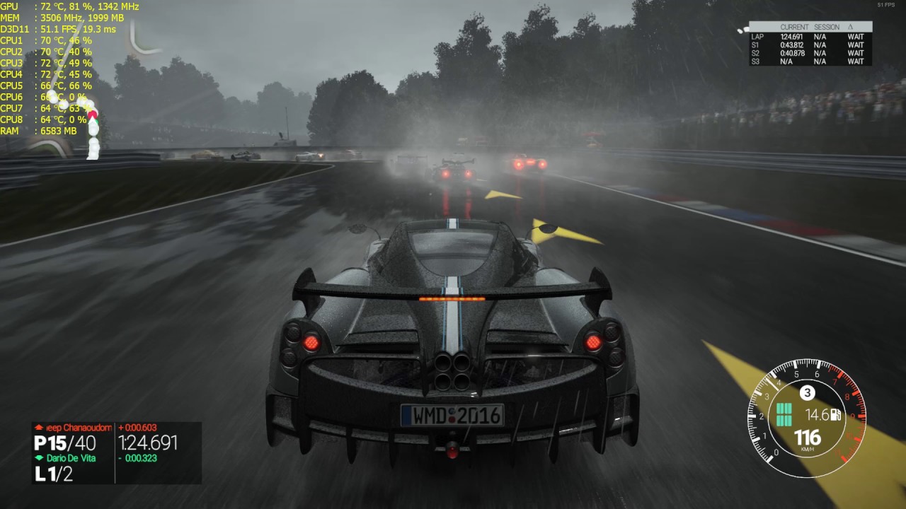 Project CARS -  i7 4790K / GTX 980Ti / 16GB / 1920x1080 60FPS / ULTRA / MSAA