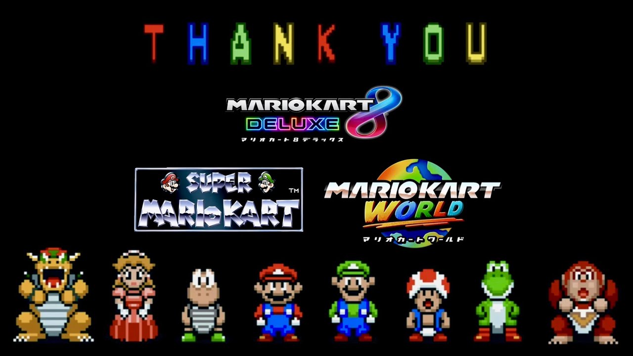 スーパーマリオカート エンディング 同時再生 (Super Mario Kart End Credits Mashup)