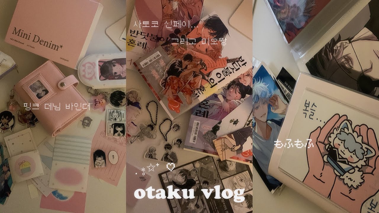 ⋆˚｡⋆୨୧˚ ⌜오타쿠 브이로그⌟ 설연휴에도 열심히 오타쿠 브이로그 낉여왔읍니다 ᡣ • . • 𐭩 ♡ 바인더 셋업(?)•반딧불이의 혼례•프박