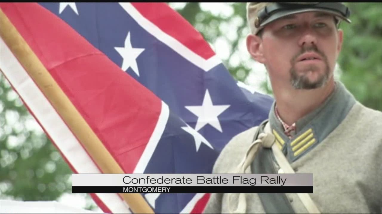 Confederate flag supporters rally in Montgomery
