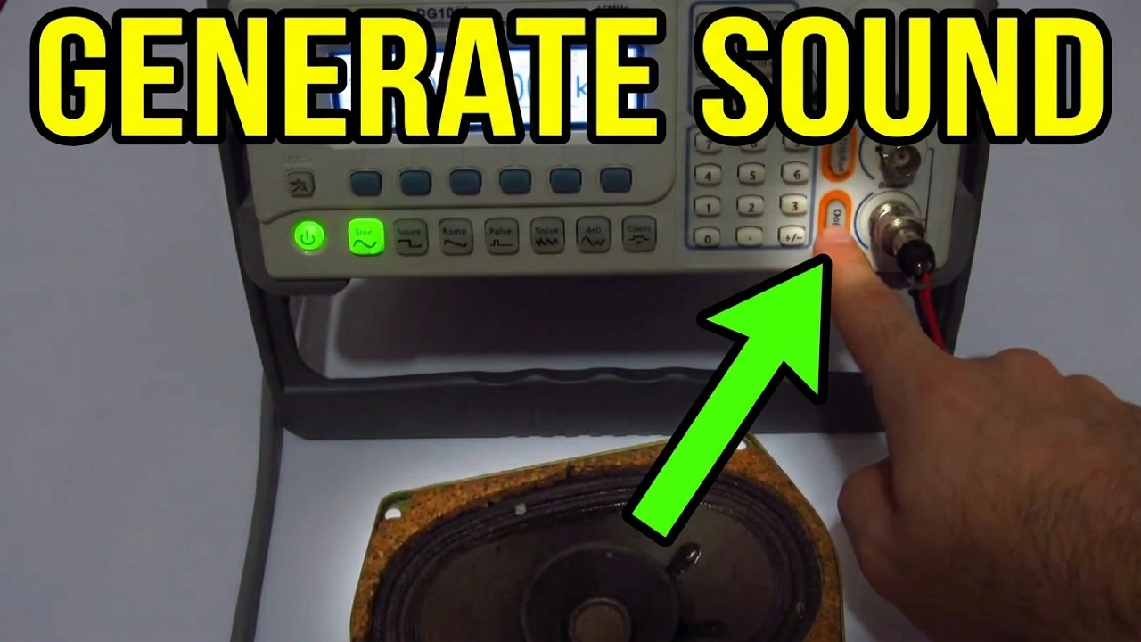 How to generate sound using a Function Generator? (Rigol DG1011, 15 MHz, Old Speaker)
