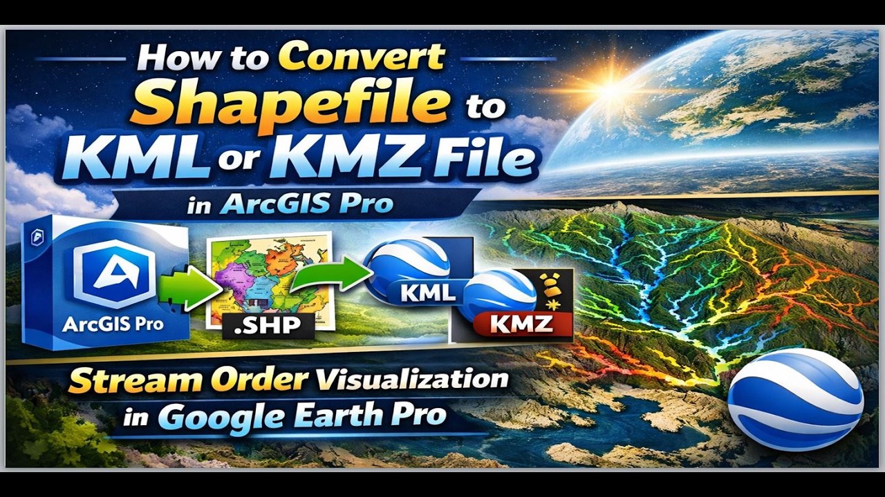 Как преобразовать файл Shapefile в файл KML или KMZ в ArcGIS Pro. Визуализация порядка потоков в ...
