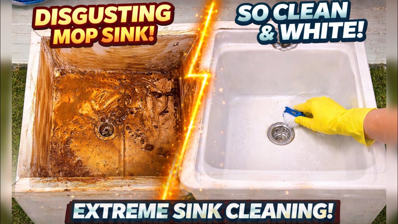 This DISGUSTING Mop Sink Became PERFECTLY CLEAN | Satisfying ASMR