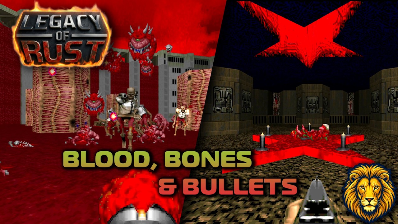 Doom + Doom II: Legacy of Rust 🩸 MAP02: Sanguine Wastes 🩸 100% Walkthrough