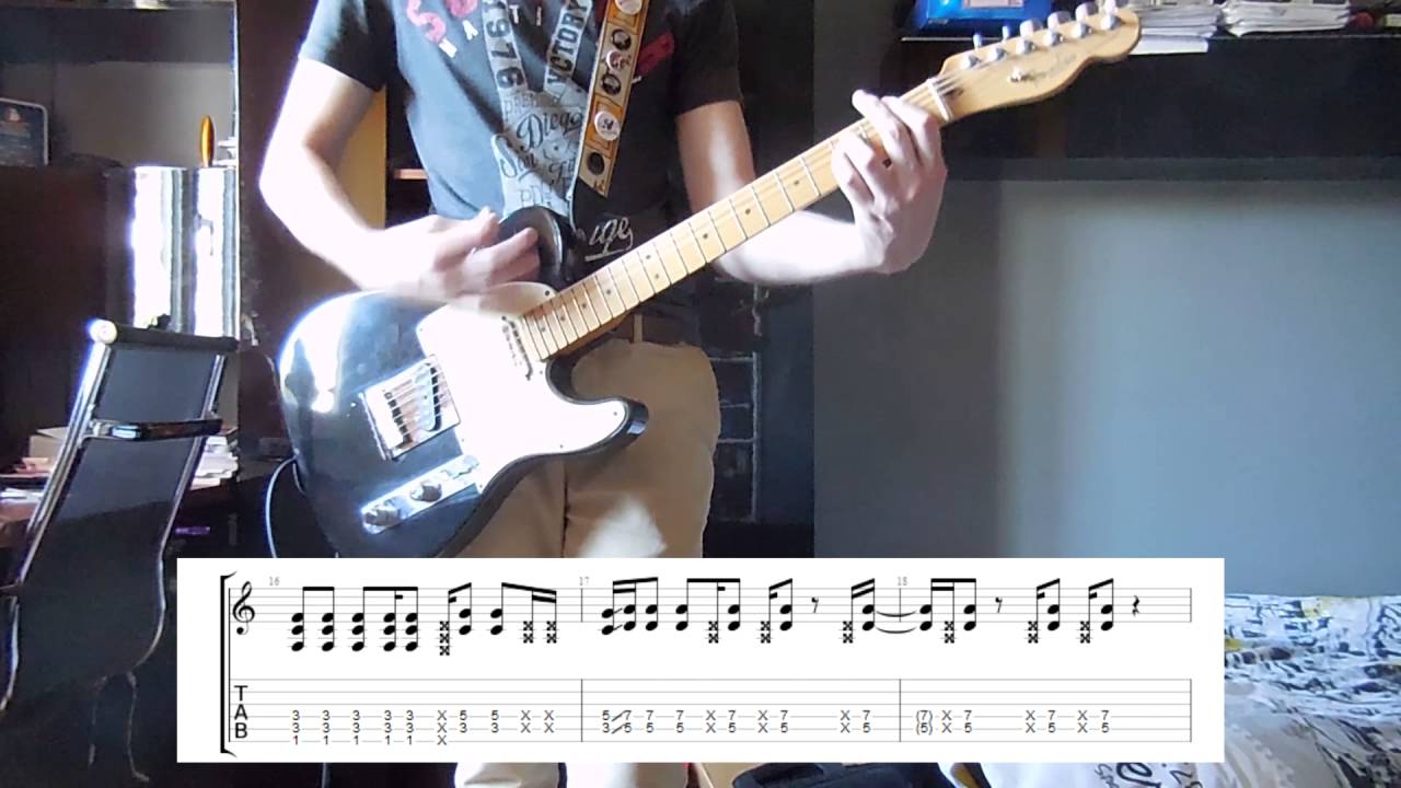 Red Hot Chili Peppers - Dani California guitar cover with tabs