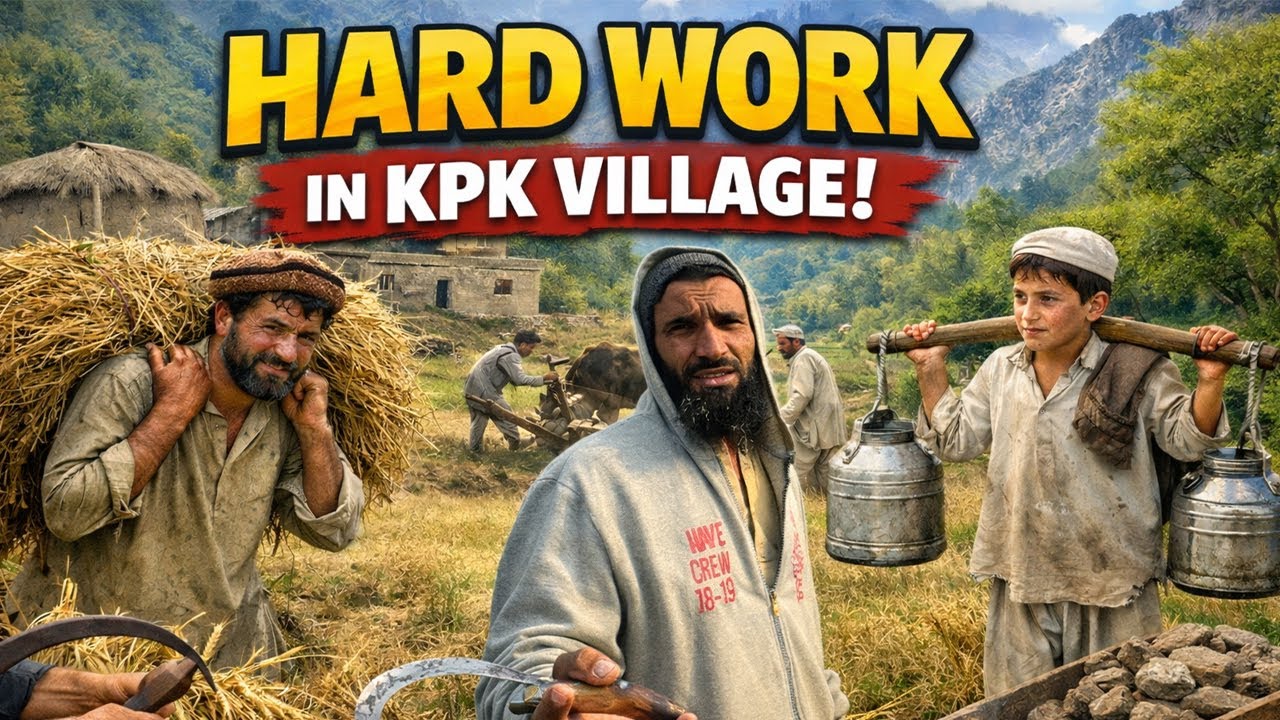 👉 Hard Work in KPK Village,Pakistan| Real Village Life daily routine & Struggle| A Real Village Tour