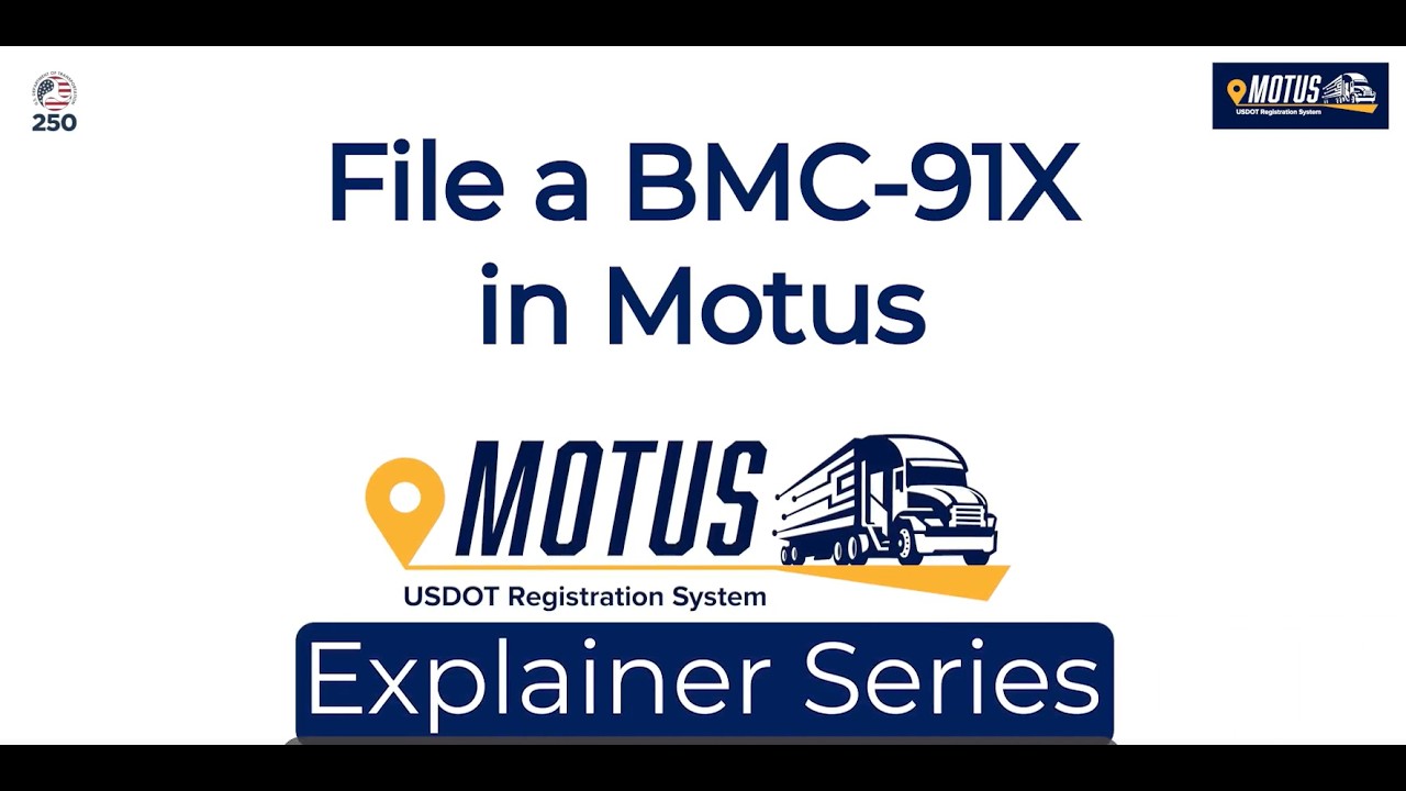 File a BMC-91X | Motus Explainer Series