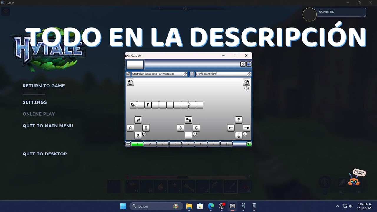 Jugar HYTALE Con CONTROL En WINDOWS