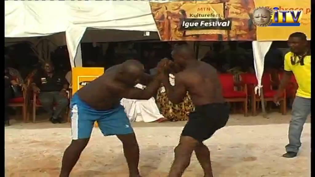 Traditional Wrestling Competition Held At Palace Of Benin Monarch
