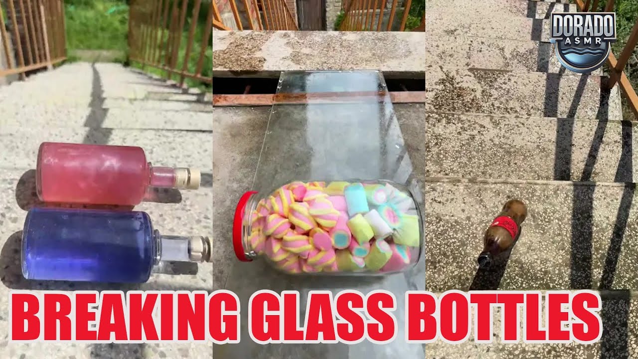 2 HOUR Breaking Glass Bottles & Balloon Drops 🔥 Crushing Crunchy & Soft Things! #asmr #satisfying
