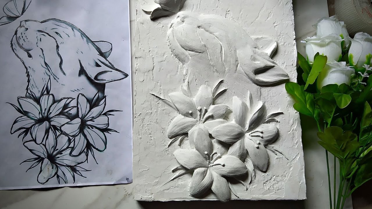 Arte em Relevo no isopor / Onça