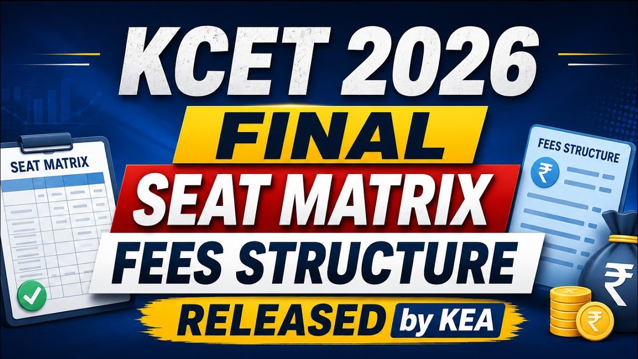 KCET 2026 : FINAL SEAT MATRIX & FEES STRUCTURE RELEASED BY KEA: #kcet2026 #kea #kcet @kss-chintamani
