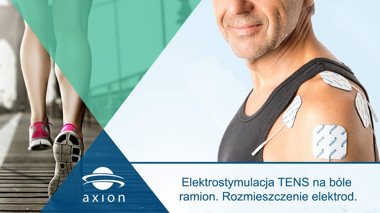 Elektrostymulacja TENS na bóle ramion. Rozmieszczenie elektrod.