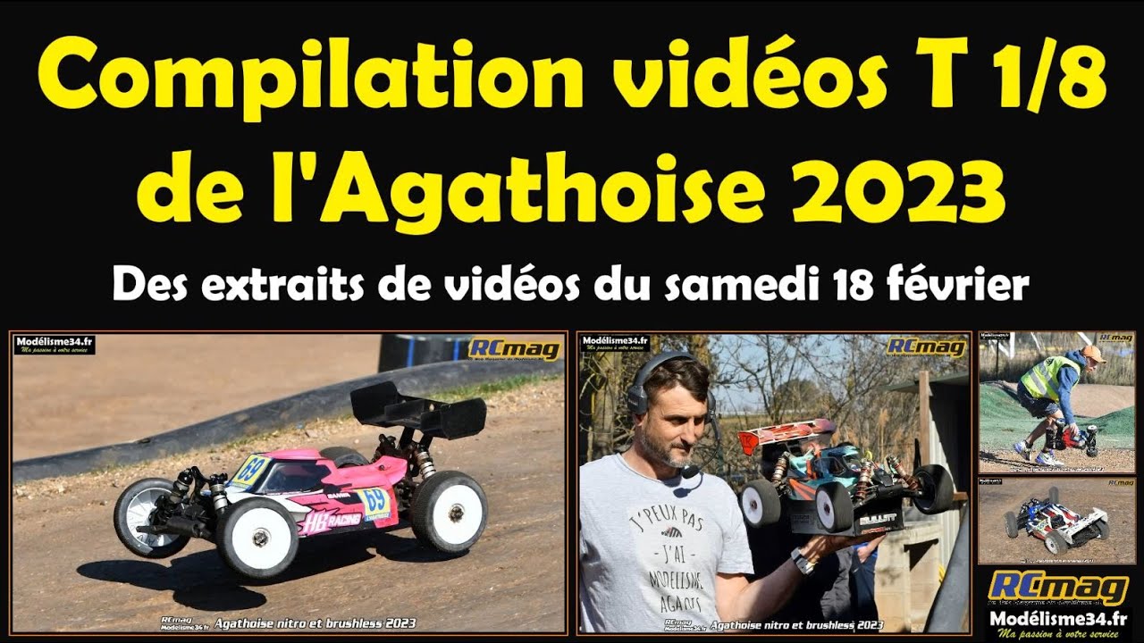 Compilation de vidéos TT 1/8 nitro et brushless de l'Agathoise 2023