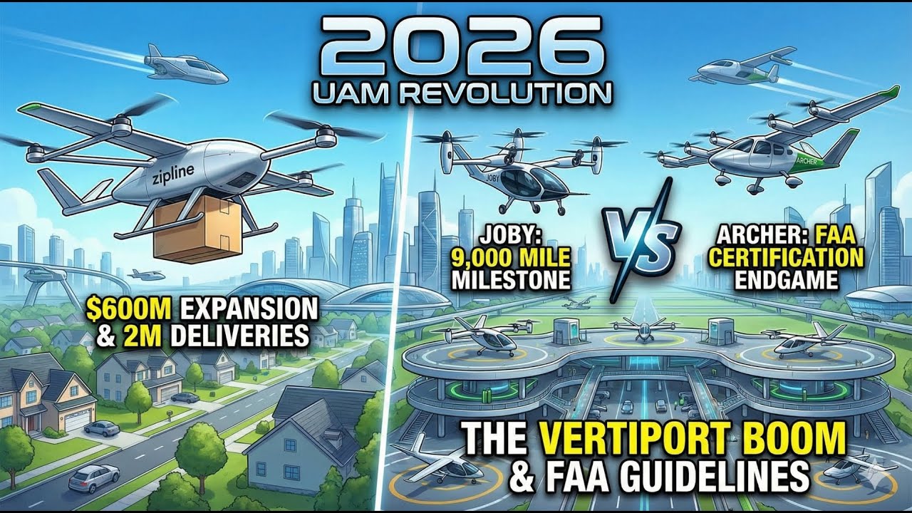 2026 AAM Report: Zipline&rsquo;s $600M Expansion, Joby vs. Archer & The Vertiport Boom