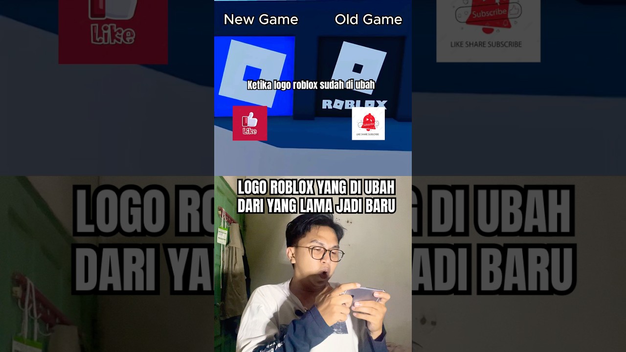 Ketika logo roblox sudah di ubah dari yang lama jadi yang baru 